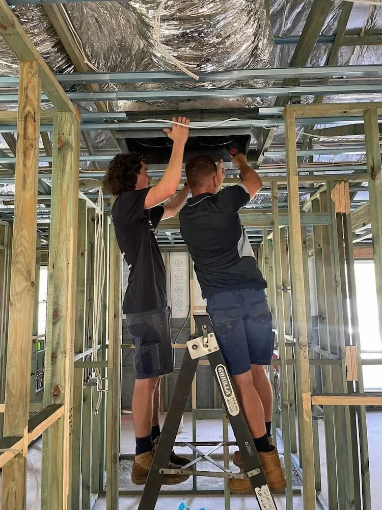 Installing ducts for ducted air conditioning